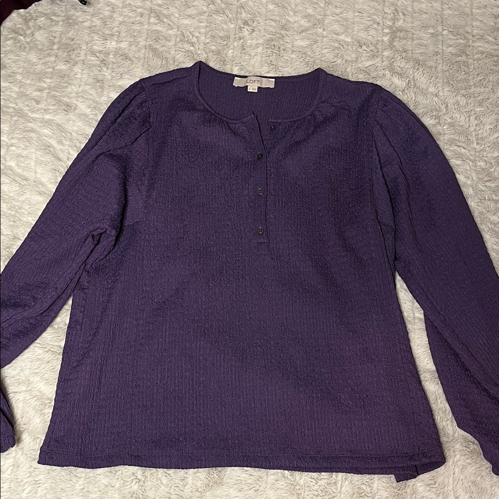 LOFT Deep Purple Blouse